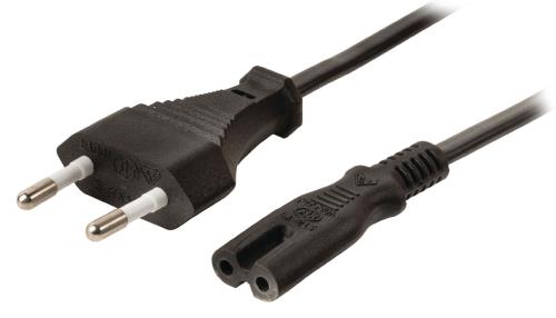 Valueline VLEB11040B30 Stroomkabel Euro-plug mannelijk - IEC-320-C7 3,00 m zwart