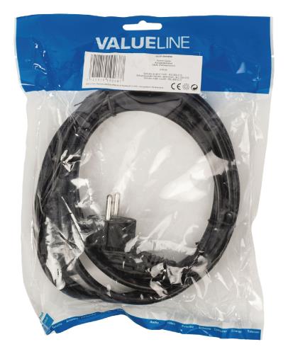 Valueline VLEP10000B30 Stroomkabel Schuko gehoekt mannelijk - IEC-320-C13 3,00 m zwart