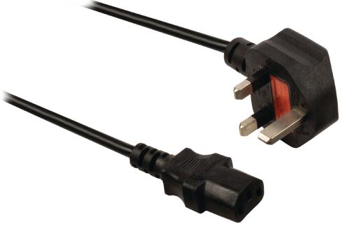 Valueline VLEP11100B20 Stroomkabel UK-plug mannelijk - IEC-320-C13 2,00 m zwart