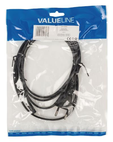 Valueline VLEP11240B20 Stroomkabel Zwitserse plug mannelijk - IEC-320-C7 2,00 m zwart