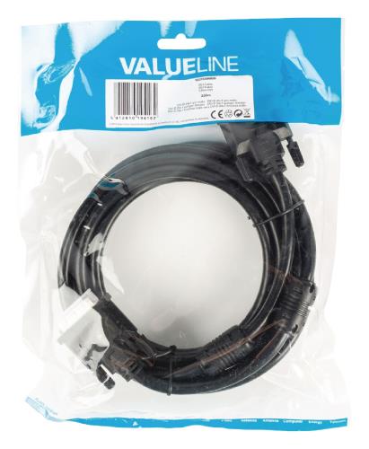 Valueline VLCP32000B30 DVI kabel DVI-D 24+1-pin male - DVI-D 24+1-pin male 3,00 m zwart