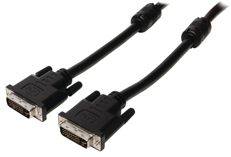Valueline VLCP32050B50 DVI kabel DVI-I 24+5-pin male - DVI-I 24+5-pin male 5,00 m zwart