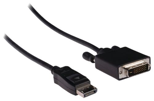 Valueline VLCP37200B10 DisplayPort - DVI kabel DisplayPort male - DVI-D 24+1p male 1,00 m zwart