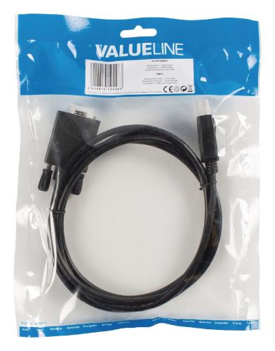 Valueline VLCP37300B20 DisplayPort - VGA kabel DisplayPort male - VGA male 2,00 m zwart