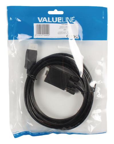 Valueline VLCP37300B30 DisplayPort - VGA kabel DisplayPort male - VGA male 3,00 m zwart