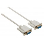 Valueline VLCP52050I20 Seriële kabel D-SUB 9-pin female - D-SUB 9-pin female 2,00 m ivoor