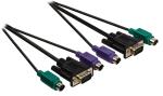 Valueline VLCP59855B20 KVM kabel VGA male - 2x PS2 male - VGA male - 2x PS2 male 2,00 m zwart