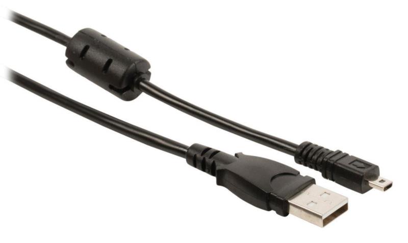 Valueline VLCP60801B20 Camera data kabel USB 2.0 A male - 8p Samsung connector male 2,00 m zwart