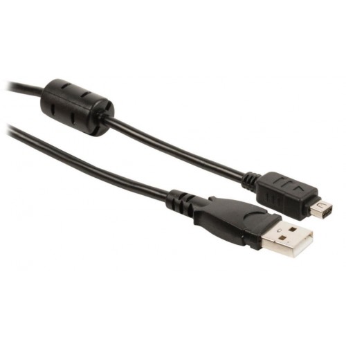 Valueline VLCP60802B20 Camera data kabel USB 2.0 A male - 12p Olympus connector male 2,00 m zwart