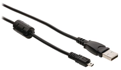 Valueline VLCP60810B20 Camera data kabel USB 2.0 A male - UC-E6 8-pin connector male 2,00 m zwart