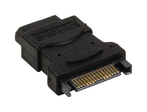 Valueline VLCP73900B Interne stroom adapterkabel SATA 15-pins mannelijk - Molex vrouwelijk zwart