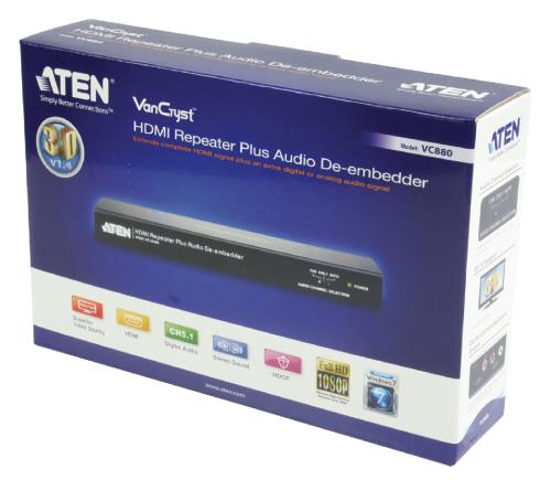 Aten AT-VC880UK HDMI video repeater + audio