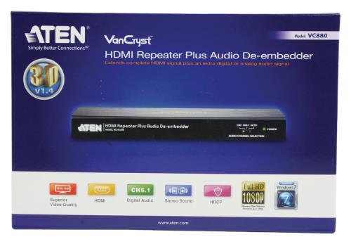 Aten AT-VC880UK HDMI video repeater + audio