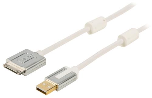 Profigold PROM103 Sync and charge-kabel 30-pins dock male - USB 2.0 A male 2,00 m wit