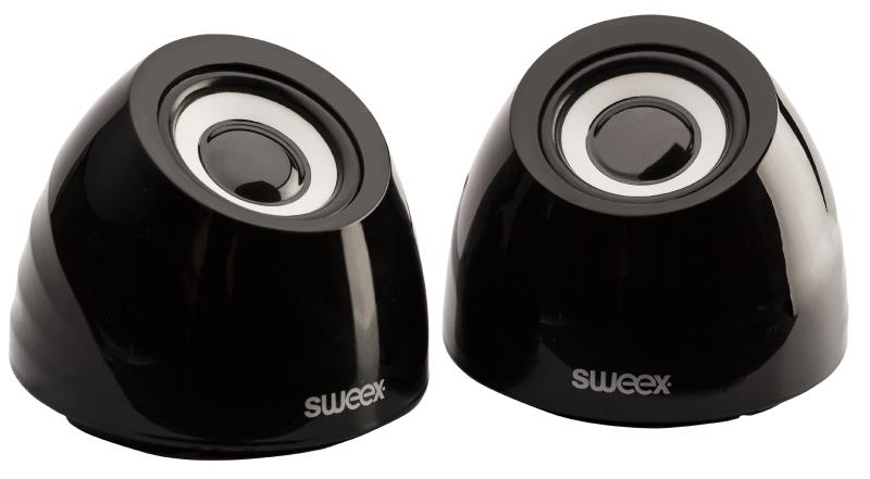 Sweex IS-294 2.0 speakerset USB voeding 2x 3 W draagbaar zwart