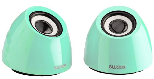 Sweex SW20SPS100GR 2.0 speakerset USB voeding 2x 3 W draagbaar groen