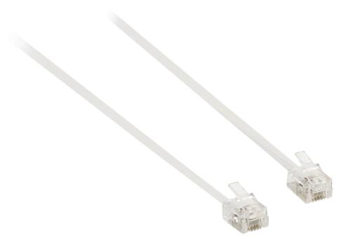 Valueline VLTP90200W100 Telecom kabel RJ11 mannelijk - RJ11 mannelijk 10,0 m wit