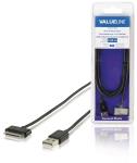 Valueline VLMB39100B20 Sync & charge-kabel voor iPad / iPhone / iPod Apple 30-pins - USB 2.0 A mannelijk zwart 2,00 m