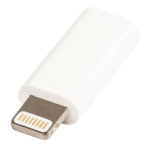 Valueline VLMP39901W USB lightning-adapter lightning mannelijk - USB Micro B vrouwelijk wit