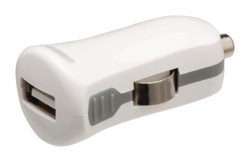 Valueline VLMB11950W USB-autolader USB A female - 12V-autoaansluiting wit 2.1A
