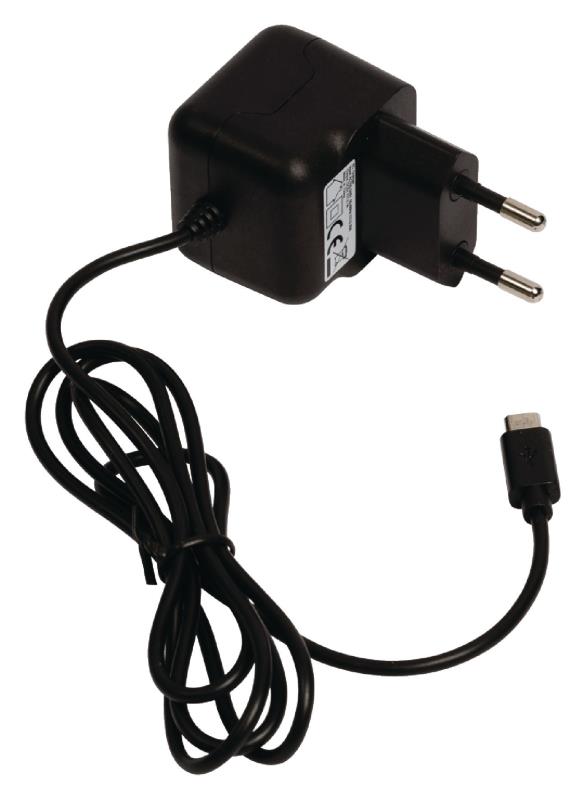 Valueline VLMP60891B10 Micro-USB-lader Micro USB male - AC-huisaansluiting 1,00 m zwart 2.1A