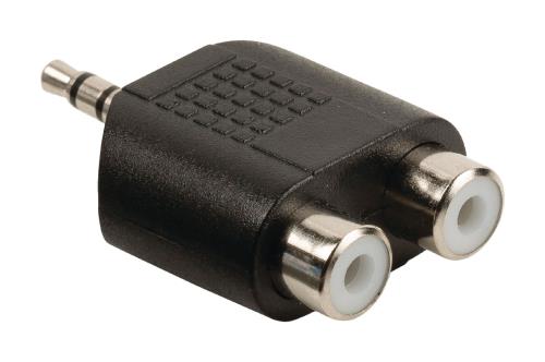 Valueline VLAB22940B Audio-adapter 3,5 mm male - 2x RCA female zwart