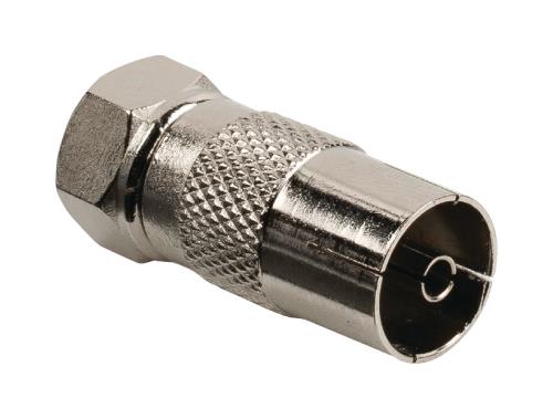 Valueline VLSB41952M Antenne-adapter F-connector male - coax female metaal