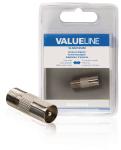 Valueline VLSB41954M Antenne-adapter coax male - F-connector female metaal