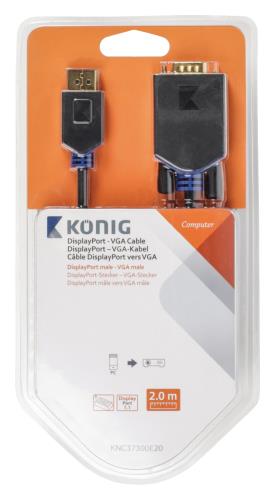 König KNC37300E20 DisplayPort - VGA kabel DisplayPort male - VGA male 2,00 m grijs