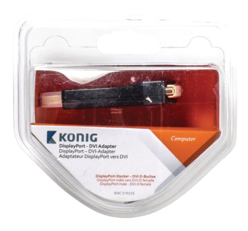 König KNC37925E DisplayPort - DVI adapter DisplayPort male - DVI-D female 1 stuk grijs
