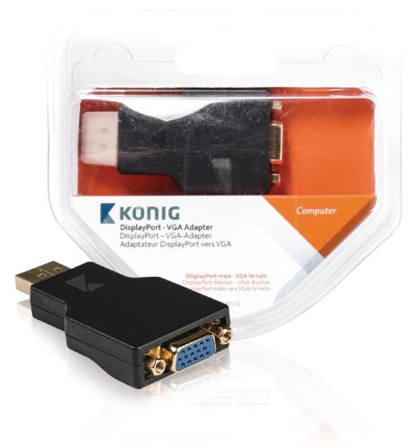 König KNC37935E DisplayPort - VGA adapter DisplayPort male - VGA female 1 stuk grijs