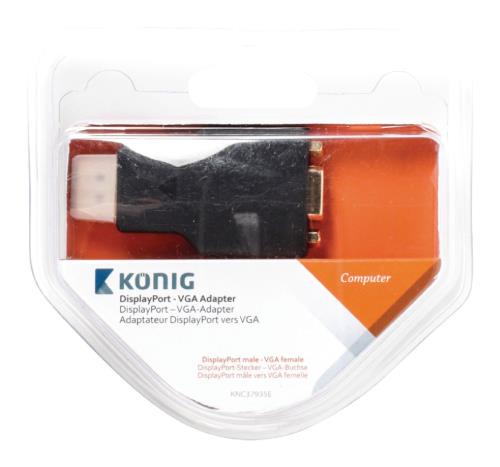 König KNC37935E DisplayPort - VGA adapter DisplayPort male - VGA female 1 stuk grijs