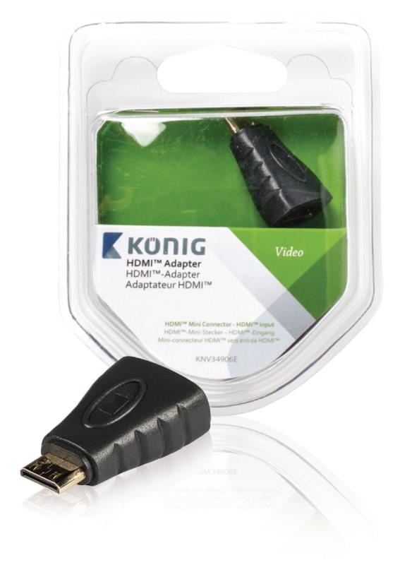 König KNV34906E HDMI adapter HDMI mini-connector - HDMI ingang 1 stuk grijs