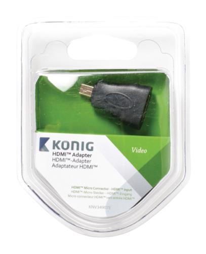 König KNV34907E HDMI adapter HDMI micro-connector - HDMI ingang 1 stuk grijs