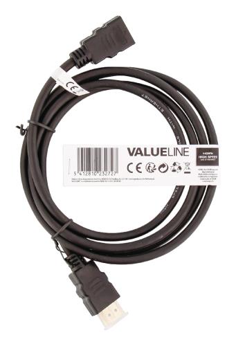Valueline VGVT34000B15 High Speed HDMI kabel met ethernet HDMI connector - HDMI connector 1,50 m zwart