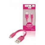 Sweex SMCA0201-09 Micro USB 2.0 key chain cable USB A male - Micro USB B male 0.10 m pink