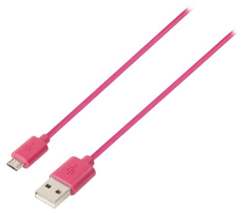 Sweex SMCA0202-09 Micro USB 2.0 cable USB A male - Micro USB B male 1.00 m pink