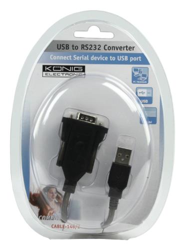 König CABLE-146/2 USB-serieel verloopkabel 1,80 m