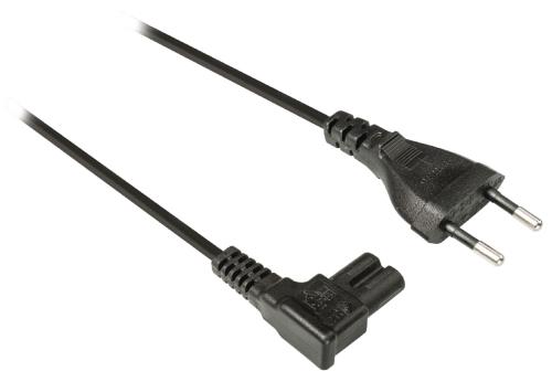 Valueline VLEP11045B20 Stroomkabel euro connector male - IEC-320-C7 haaks 2.00 m zwart