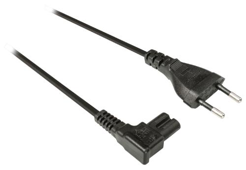 Valueline VLEP11045B50 Stroomkabel euro connector male - IEC-320-C7 haaks 5.00 m zwart