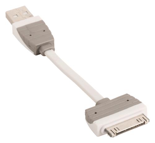 Bandridge BBM39100W01 USB sync and charge kabel USB A male - 30-pins Apple dock 0.10 m wit