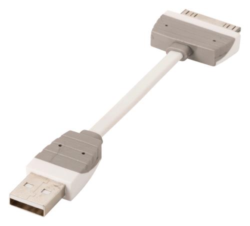 Bandridge BBM39100W01 USB sync and charge kabel USB A male - 30-pins Apple dock 0.10 m wit