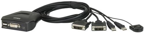Aten CS22D-AT Easy KVM switch, 2-port DVI-D USB 2.0