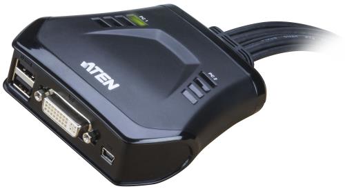 Aten CS22D-AT Easy KVM switch, 2-port DVI-D USB 2.0