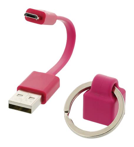 Valueline VLMP60410P0.10 USB 2.0 adapterkabel A Male - Micro B Male 0,10 m roze