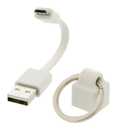 Valueline VLMP60410W0.10 USB 2.0 adapterkabel A Male - Micro B Male 0,10 m wit