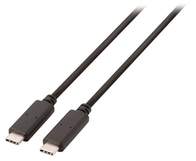 Valueline VLCB64700B10 USB 3.1 kabel C male - C male 1.00 m zwart