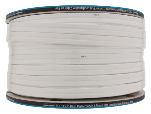 Profigold PGC11530 Platte speaker-kabel 2x 1.5 mm² 100 m wit
