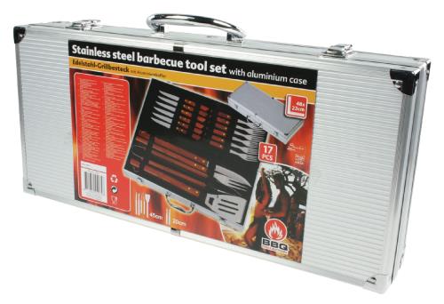 BBQ-Collection 45535 Barbecuebestek RVS + koffer 16 dlg
