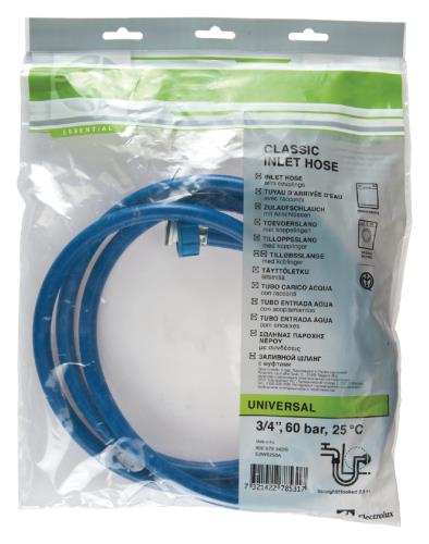Electrolux 9029793438 Universal inlet hose with couplings 3/4"
